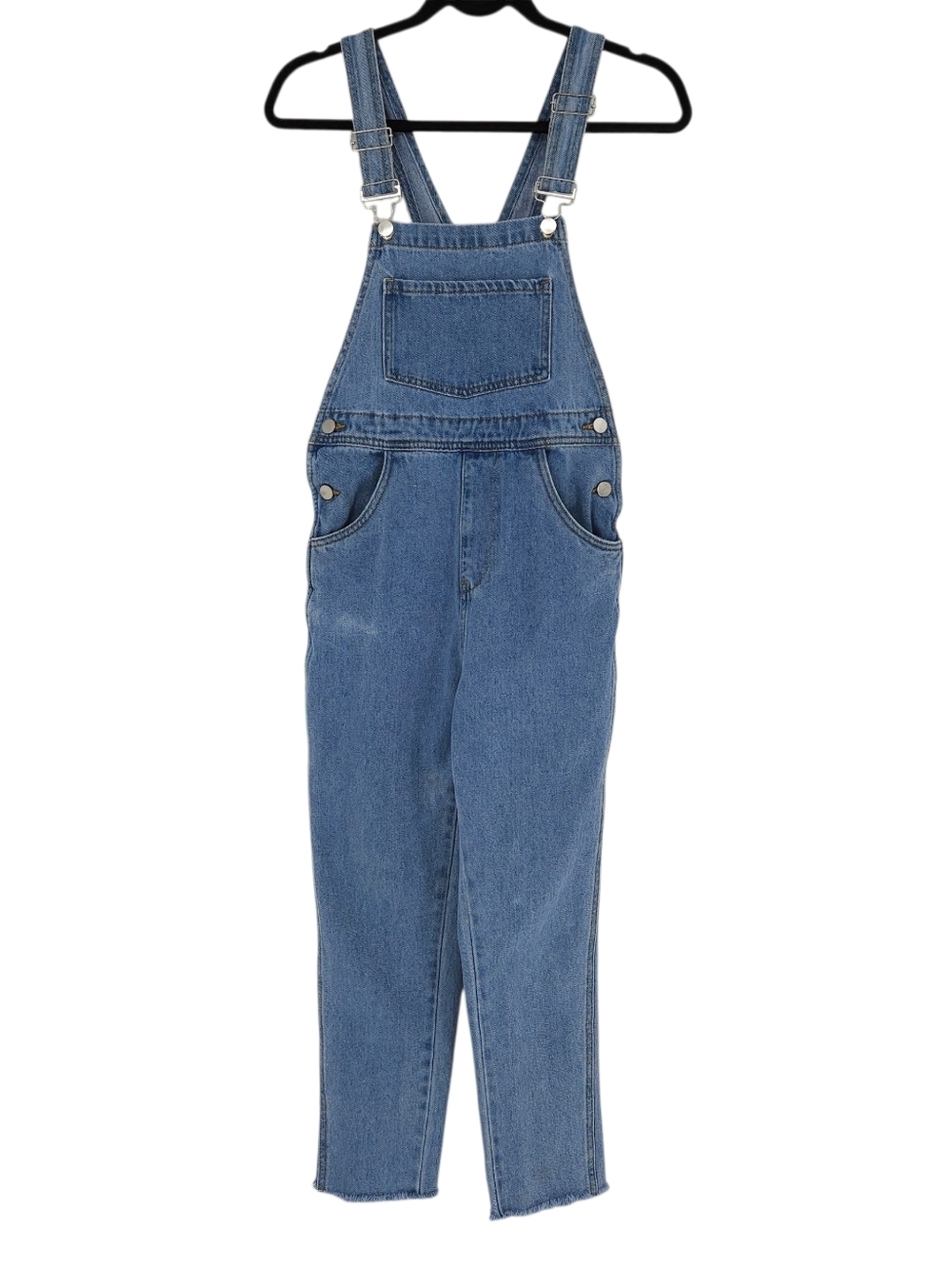 We Wore What Straight Leg Denim Bib Overalls Medium Wash Coveralls XS
